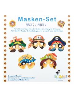 Fridolin Маски за Детско Парти-ПИРАТИ-5бр -11081