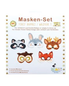Fridolin Маски за Детско Парти-ГОРСКИ ЖИВ-5бр -11083