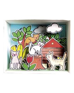 Fridolin Диорама в кибритена кутийка-КОТКИ -11114