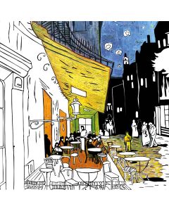 Fridolin Рисунка в рамка-ВАН ГОГ-4 рис.-Оцвети -11151