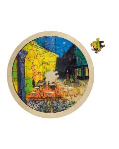 Fridolin Дървен Пъзел-ВАН ГОГ-Кафе тераса-48ел -11181