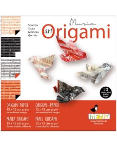 Fridolin Оригами-Музикални ноти-Врабче-20 листа -11359