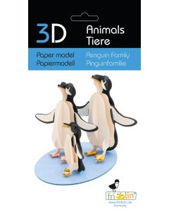 Fridolin 3D Модел за сглобяване от картон-ПИНГВИНИ-11672