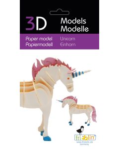 Fridolin 3D Модел за сглобяване от картон-ЕДНОРОГ-11696