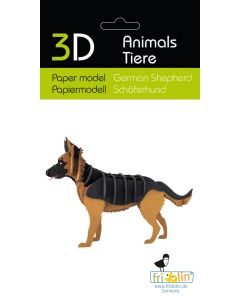 Fridolin 3D Модел за сглобяване от картон-НЕМСКА ОВЧАРКА-11721