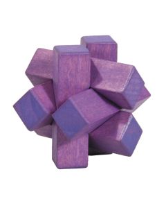 Fridolin 3D Дървен Мини Логически Пъзел Възел**-Лилав-17595