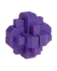 Fridolin 3D Дървен Мини Логически Пъзел-Кръгъл Възел-СИНьо-17725