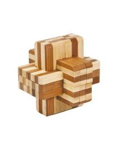 Fridolin 3D Логически Бамбуков Пъзел******- Cross Block 2 -17156