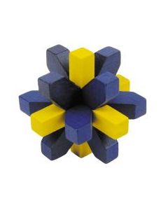 Fridolin 3D Логически Бамбуков Пъзел****- Кристал - син/жълт -17177