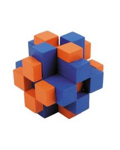 Fridolin 3D Логически Бамбуков Пъзел****-Кръстосано кубче -17180