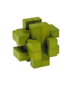 Fridolin 3D Логически Бамбуков Пъзел***-Green Bar Construction -17185