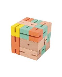 Fridolin 3D Дървен Логически пъзел -Кубче Конструктор****Boy 1-17341