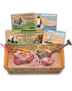 [НОВО] 4m Kidzlabs Изкопай и Намери 2 Диви Животни изненада- 6 разновидности