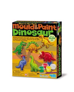 4m Фигури гипс-Динозаври светещи-6 мод,12бр,бои+др,5+  