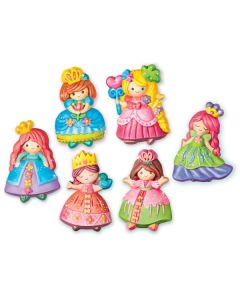 4m Фигури гипс-Принцеси блестящи-6 мод,бои+др,5+  