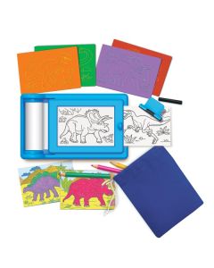 4m Творчески комплект Рисуване чрез търкане Динозаври 