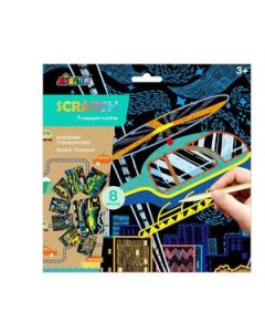 Avenir Скреч Рисунки-ТРАНСПОРТ, 8 рисунки