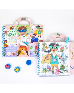 Avenir Книга Игра-СУПЕРГЕРОЙ-4в1-Рисуване,Печати,Шаблони