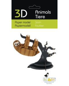 Fridolin 3D модел за сглобяване от картон-ЛЕНИВЕЦ