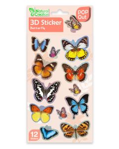 Avenir Natural Creation 3Д Стикери ПЕПЕРУДА - 12бр.