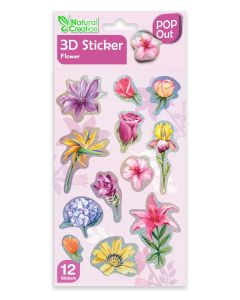 Avenir Natural Creation 3Д Стикери ЦВЕТЯ - 12бр.