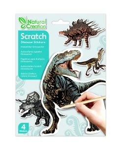 Avenir Natural Creation Нарисувай Скреч Стикери ДИНОЗАВРИ - 4 стикера