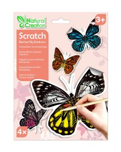 Avenir Natural Creation Нарисувай Скреч Стикери ПЕПЕРУДИ - 4 стикера