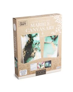 Really Magical Изкуство с текстурирани мраморни бои върху канвас - синьо