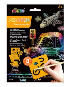 Avenir Скреч с Шаблони-ТРАНСПОРТ-8 шаблона,2 листа