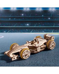 Ugears Compact Racer-Състезателен Автомобил - 3Д дървен механичен модел