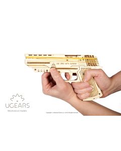 Ugears Пистолет Wolf-01-3Д модел-Дърво